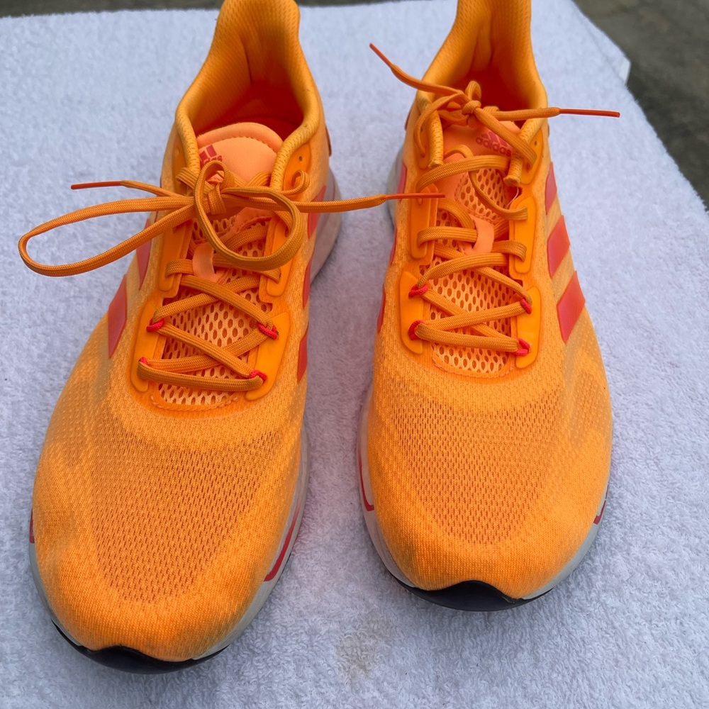 Adidas Vibrant Orange Athletic Sneakers